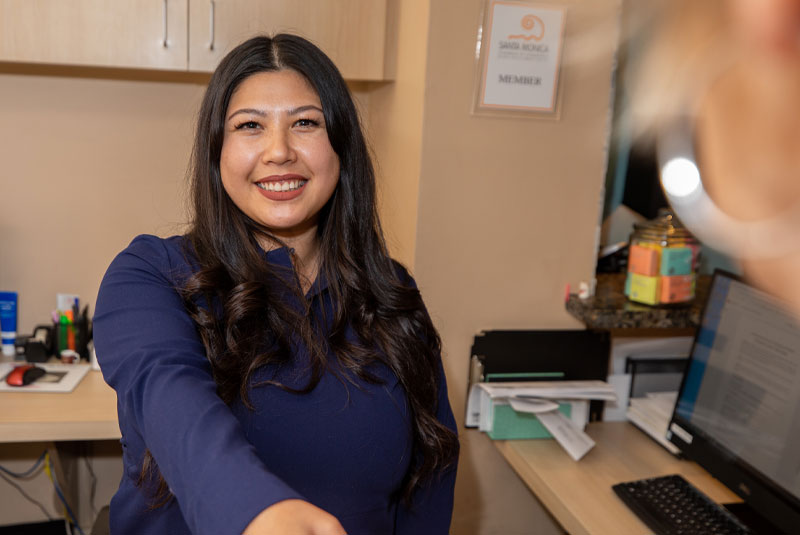 The front desk at West LA Implants
